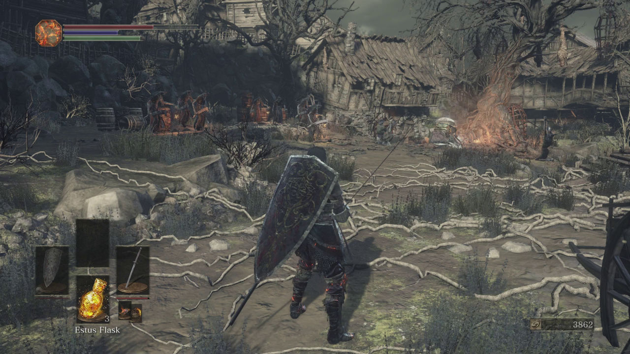 [29/02/2016] Spielt Dark Souls 3 vor oder nach dem ersten Teil? In beiden Fällen erinnern diese Auswüchse des Baumes ein wenig an das Bett des Chaos/Bed of Chaos.