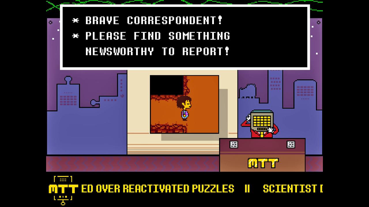 [10/03/2016] Gameshow: Undertale strotzt vor Humor. Hier schickt uns ein Roboter in seiner Nachrichtensendung als Live-Reporter ins Feld. (PC)