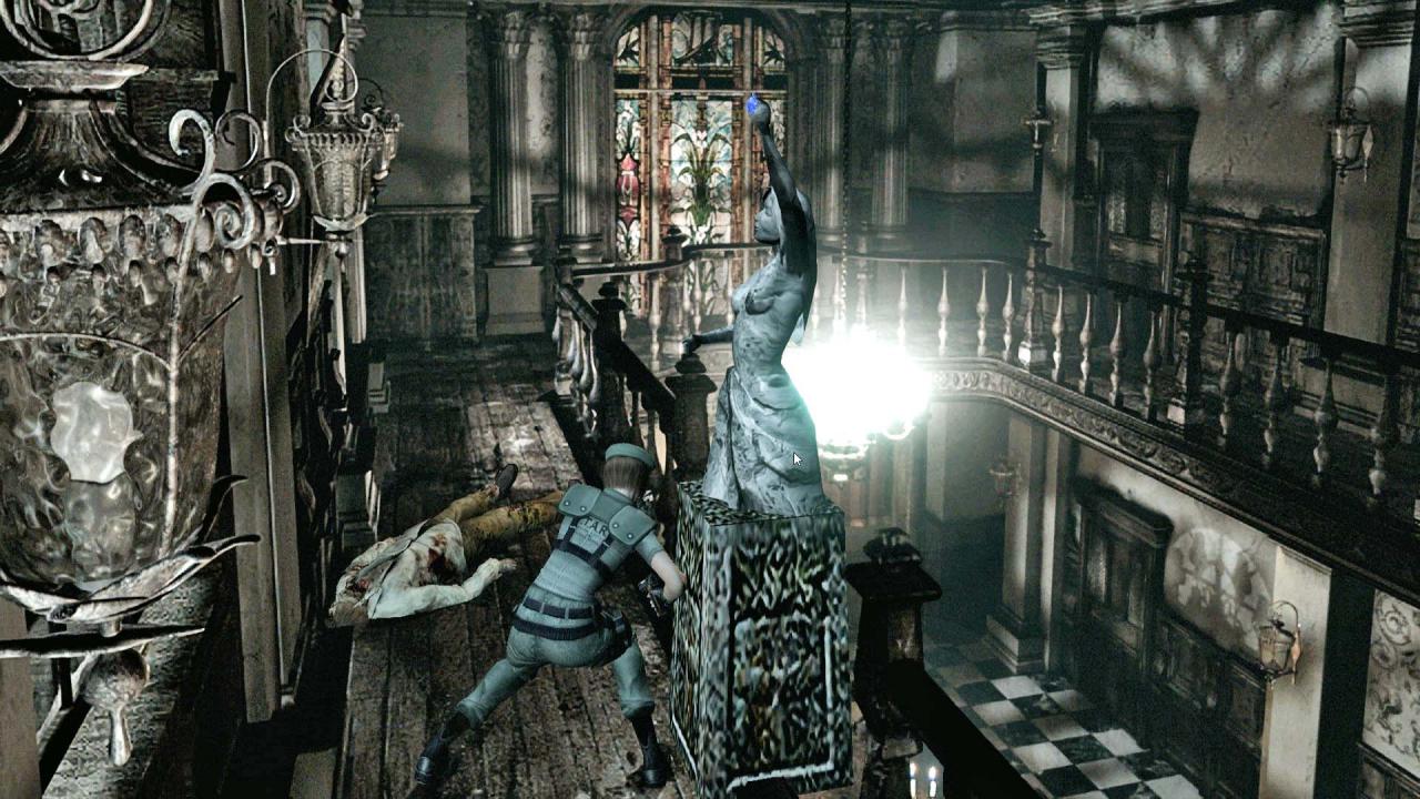 [04/04/2016] Stimmungsvoll: Mit aktuellen Spielen kann Resident Evil HD zwar optisch nicht mithalten, die Atmosphäre ist aber nach wie vor extrem dicht und gruselig. (PC)