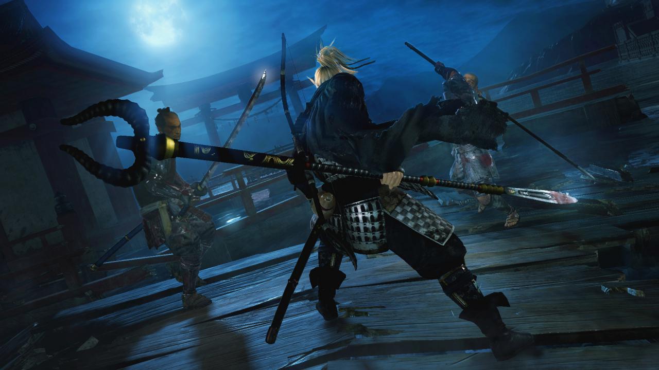 Der Nioh-Held William im Duell mit Ninjas.