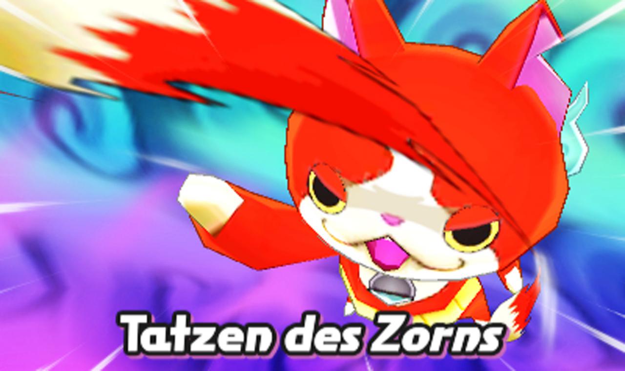 [21/04/2016] Jibanyan, ein Katzen-Yo-kai, den ihr auf der Straße aufgabelt, hat einen besonders starken Ultiseelangriff, der sogar mit der Stimme des Kleinen vertont wurde.