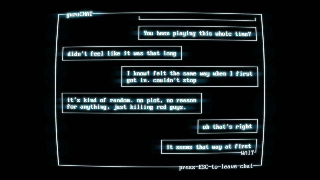 [12/05/2016] Chatroulette: Macht euch während der Zwischensequenzen auf einige WTF-Momente gefasst, die selbst den Gamecube-Klassiker Eternal Darkness in den Schatten stellen. (PC)
