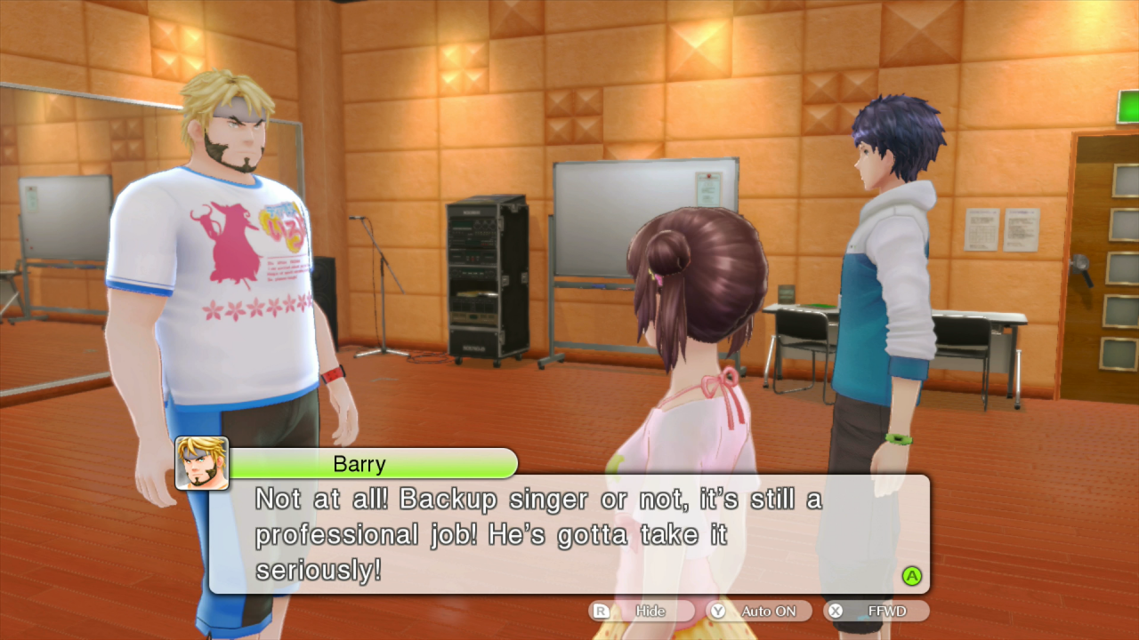 [20/06/2016] In Tokyo Mirage Sessions #FE geht es nicht nur ständig ernst zu. Der GesangslehrerBarry (links) ist etwa ein häufiger Quell für abstruse Szenen und Lacher.