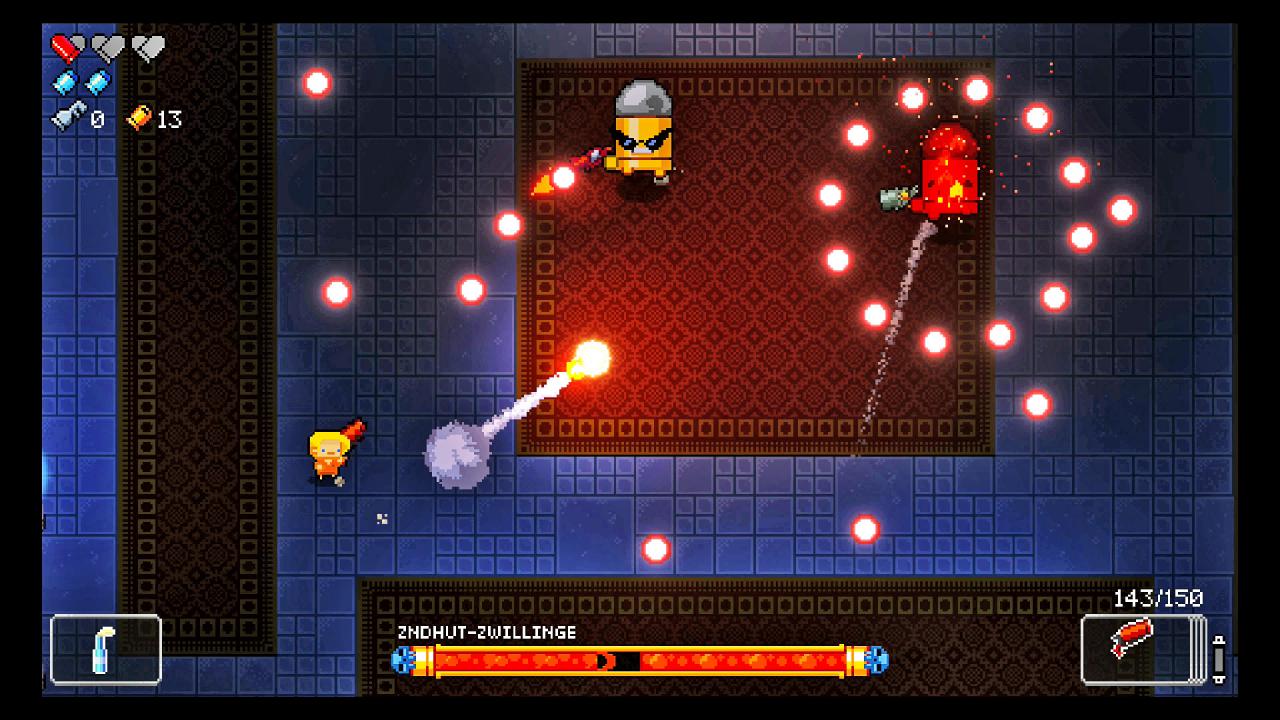 [09/06/2016] Kugelhölle: Je tiefer man ins Gungeon eindringt, desto schwieriger die Bosse. Diese beiden sind easy. (PS4)