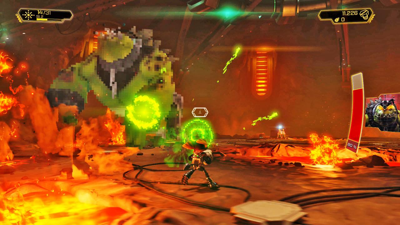 [20/06/2016] Retro-Shooter: Die neu hinzugekommenen Waffen fügen sich wunderbar ins Spiel ein. Ein Highlight ist der Pixelizer, welcher unseren Feinden eine schicke 8-Bit-Optik verpasst. (PS4)