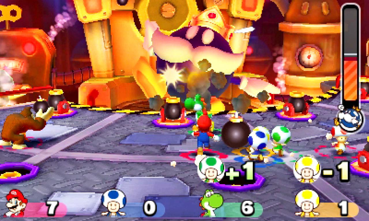 [07/07/2016] In diesem Bosskampf sammelt ihr Bomben auf, um sie mittels herumstehender Kanonen zurück zu König Bob-omb zu schicken.