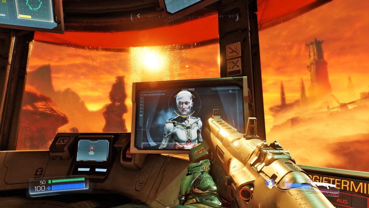 [12/07/2016] id Tech Engine at its best: Die PC-Version (hier in UHD-Auflösung) sieht wenig überraschend am besten aus. Riesig sind die Unterschiede zu den Konsolenfassungen nicht, aber auf PS4 und Xbox One sind vor allem die Waffen weniger detailliert als auf dem Rechner. (PC)