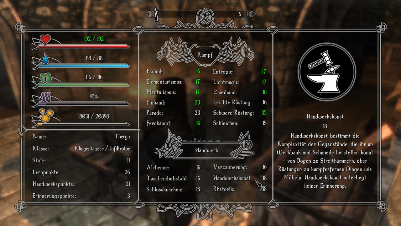 Die Höhe eurer Handwerkskunst bestimmt, welche Baupläne ihr benutzen könnt.