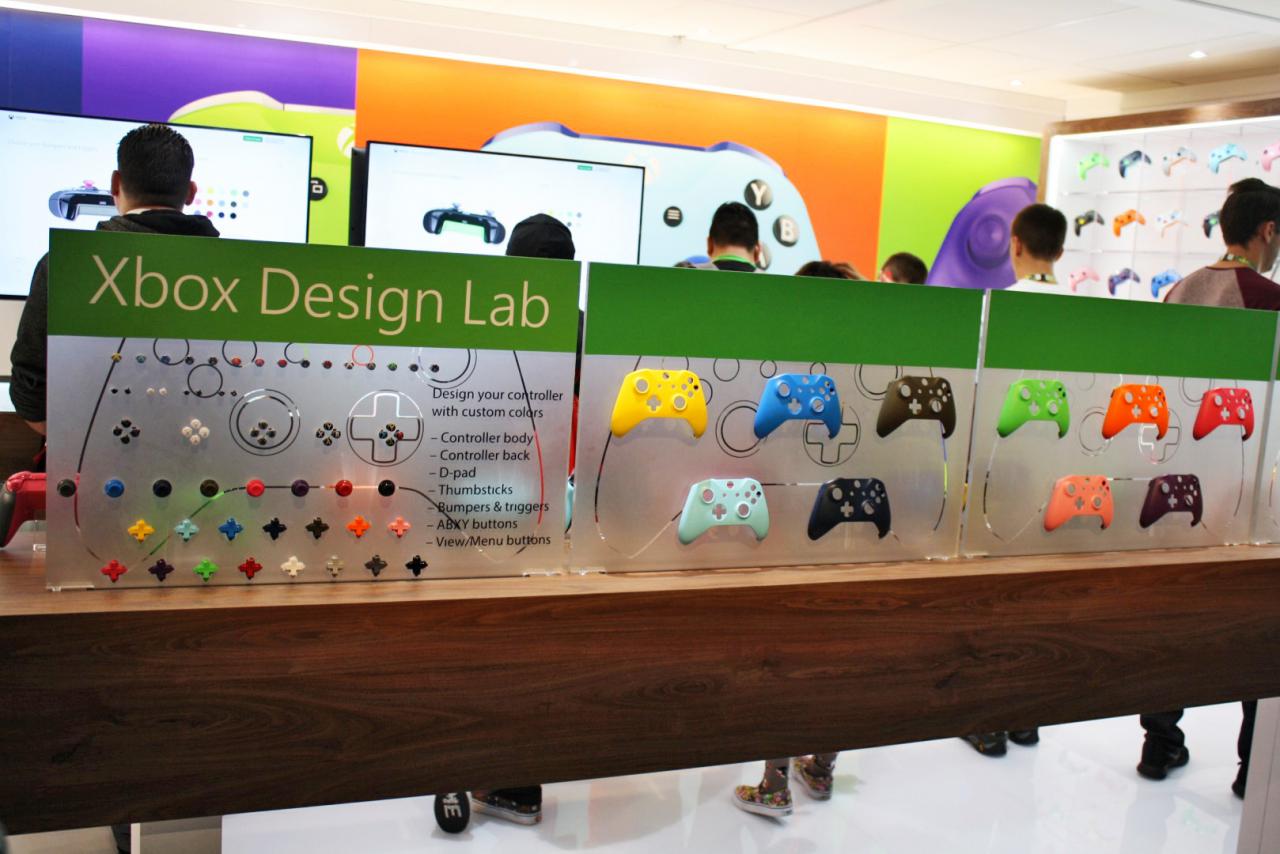 [11/08/2016] Farben: 8 Millionen verschiedene Kombinationen erlaubt das Xbox Design Lab. Bislang lassen sich die Customize-Controller jedoch nur in Nordamerika, Kanada und Puerto Rico ordern.