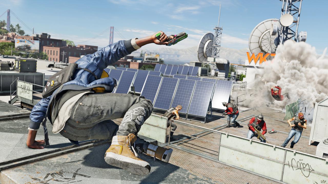[22/08/2016] Immer auf dem Sprung: Als Parkour-Experte ist Marcus wesentlich beweglicher als Aiden Pearce, was die Actiongefechte dynamischer macht. (PS4)