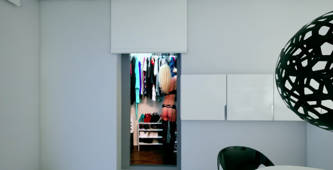 [16/08/2016] Das Loft in den Temptation Towers hat einen begehbaren Kleiderschrank. Die App vermischt 3D-Architektur mit klassischen Pornovideos aus der Ego-Perspektive.