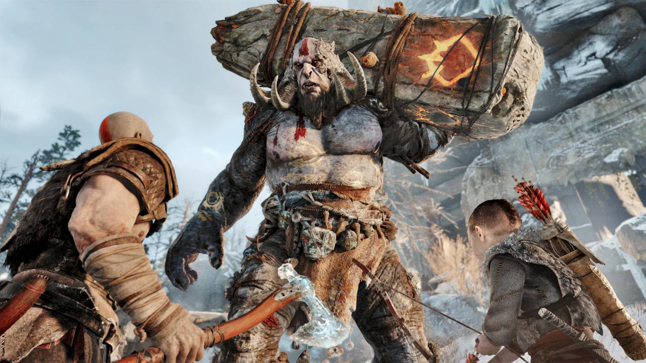 [13/09/2016] Troll wütend: Kein Hinkelsteinverkäufer, sondern ein schlecht gelaunter Troll - Kratos muss seinen Sohn im Kampf beschützen. Und natürlich überleben. (PS4)