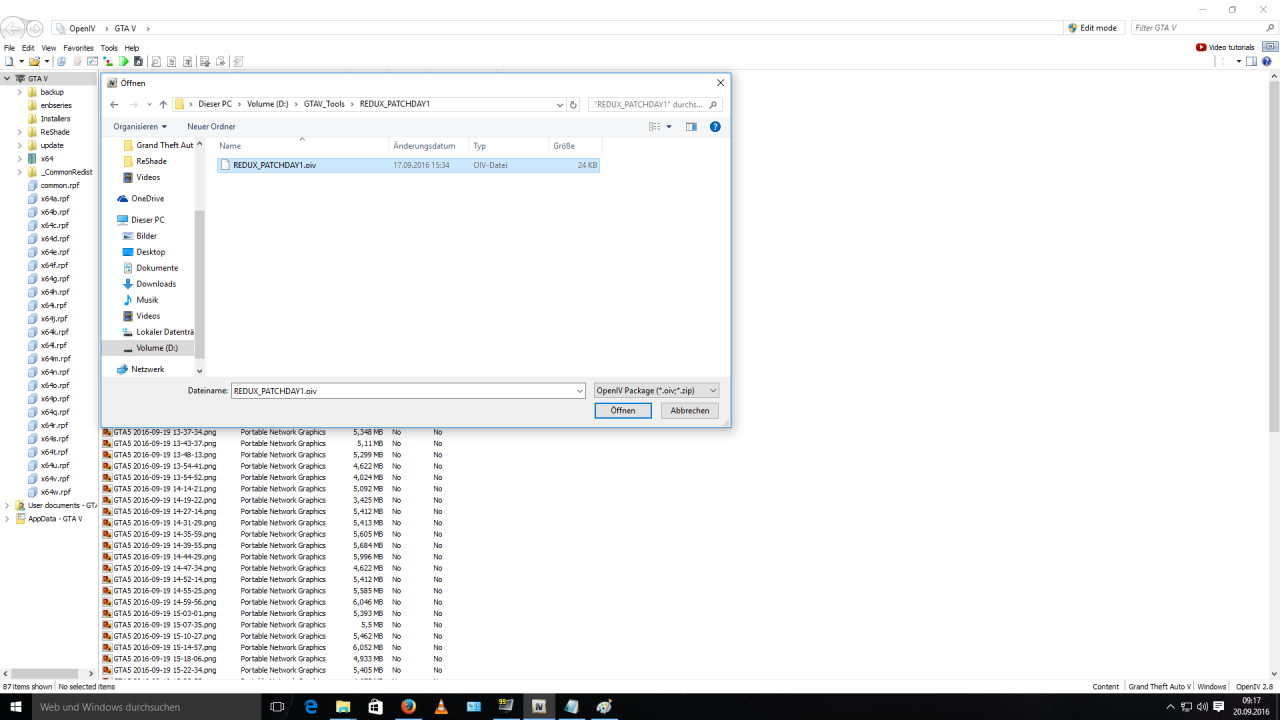Vergesst nicht, auch das Mod-Patch-File zu installieren.