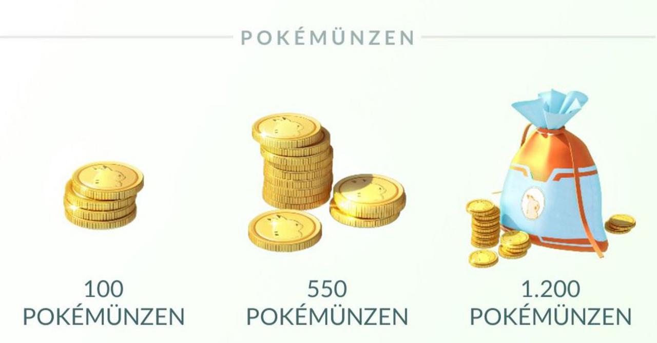 [14/09/2016] Pokémünzen: Die virtuelle In-Game-Währung von Pokémon GO.