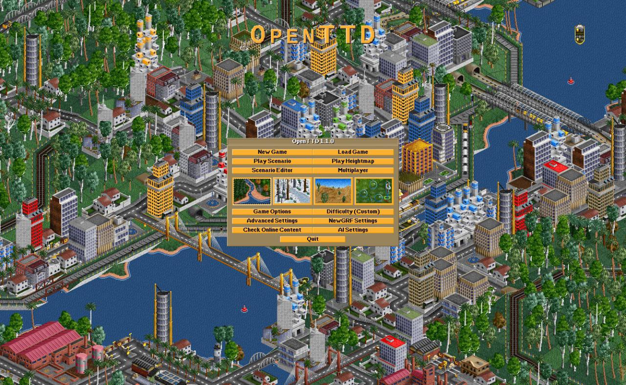 [22/09/2016] Open Transport Tycoon Deluxe - Völlig gratis und mit jeder Menge zusätzlicher Inhalte begeistert die Open Source-Fassung der klassischen Wirtschaftssimulation. Fans kreierten größere Maps, mehr Fahrzeuge, neue Szenarien und viels mehr! Es lohnt sich!