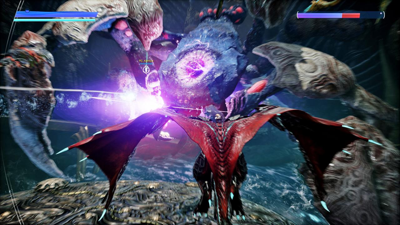 [20/09/2016] Attacke: Mithilfe eures Feuerspeiers könnt ihr dem Feind einheizen oder ihr lasst euch dicht heranfliegen, springt auf das Monster und malträtiert es per Nahkampfangriff. (Xbox One)