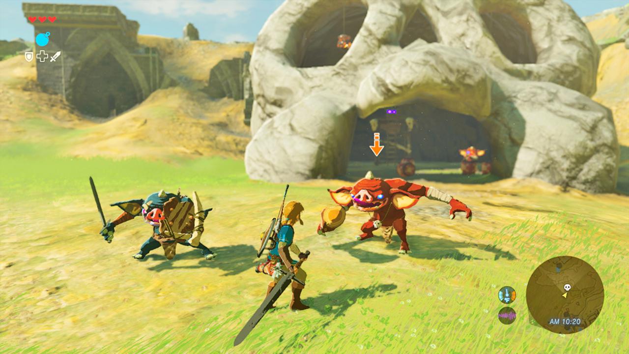 [08/09/2016] Natürlich: Es gibt einen Tag-und-Nacht-Wechsel im Spiel. Wir haben zwei Hütten gefunden, in denen man schlafen kann. Ob's in dieser Monsterhöhle auch gemütlich ist? (Wii U)