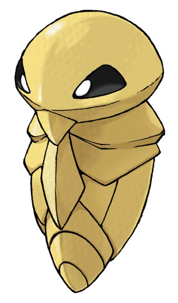 [14/09/2016] Kokuna: Das Insektenpokémon und seine Vorform Hornliu findet man oft in Wäldern und auf Wiesen.