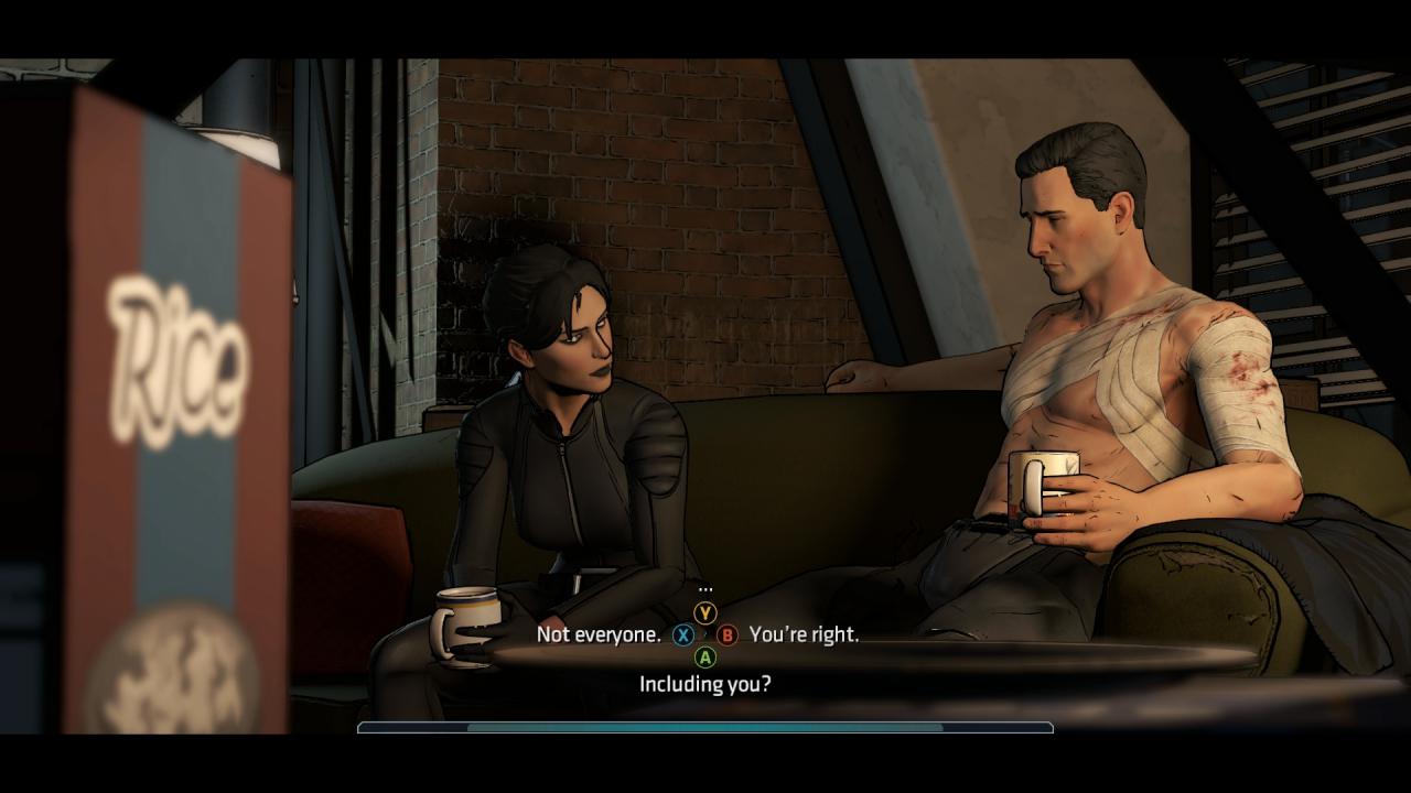 Bruce und Selina kommen sich näher. Wie nahe? Entscheidet der Spieler. 