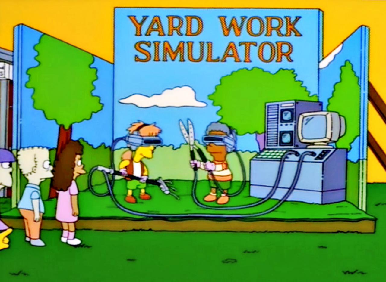 [14/10/2016] Treffsicher: Die Simpsons wussten bereits 1998 wo die VR-Reise hingehen wird. Erlebnisse mit Eventcharakter sind schwer im Kommen und auch Arbeitssimulatoren gibt es inzwischen.