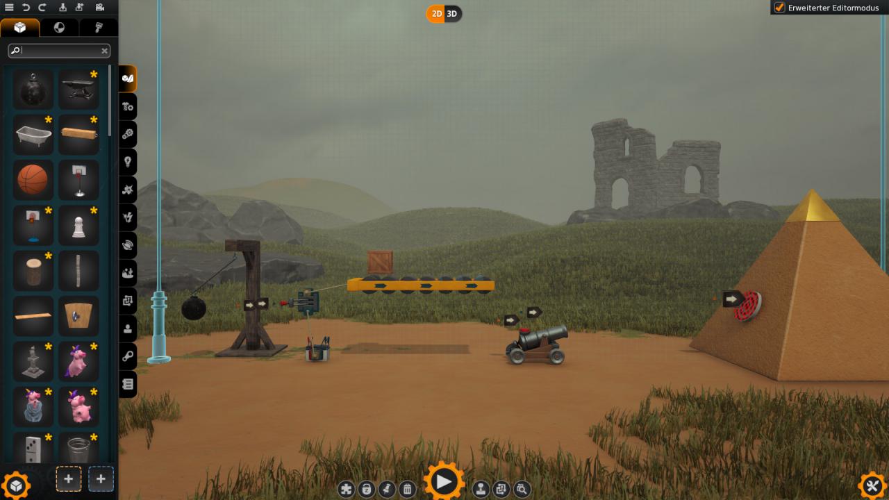 Mit dem Editor erstellt ihr eigene Bauteile oder Maschinen und teilt diese dann per Steam Workshop mit der Community.