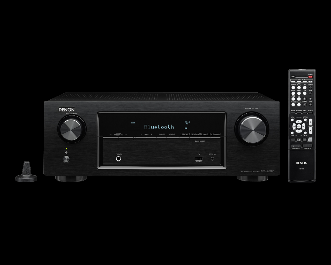 [28/10/2016] AV-Receiver zum Anschluss von passiven Lautsprechern, hier ein Denon AV-X520BT