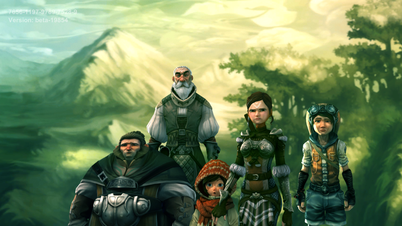 Der Story-Cast v.l.n.r.: Samuel, Janus, Renie, Kyra, Noah.