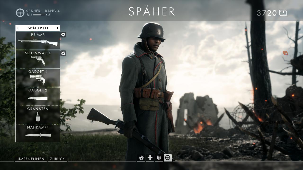 Battlefield 1: Ein Soldat.