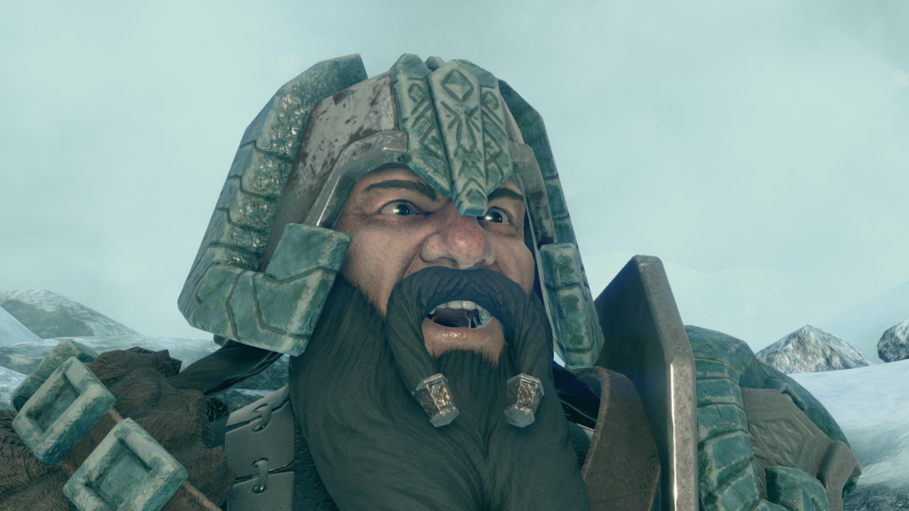 Das Charakterdesign der bärtigen Krieger ist gut umgesetzt, auch wenn man sich oft an den typischen Look aus der Filmtrilogie Der Herr Ringe erinnert fühlt.