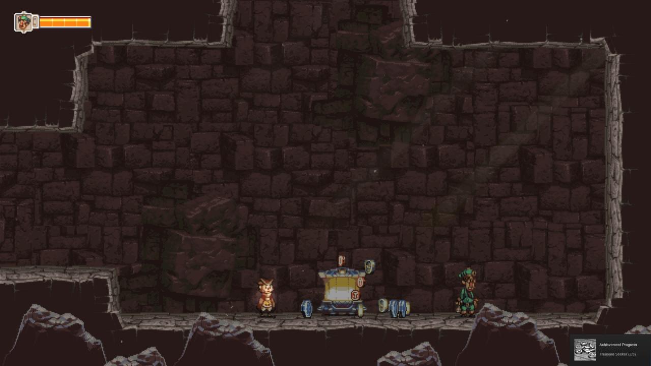 Schatzkisten enthalten nur Geld, das wir beim Händler gegen ein paar wenige Upgrades eintauschen. Owlboy ist kein Metroidvania!