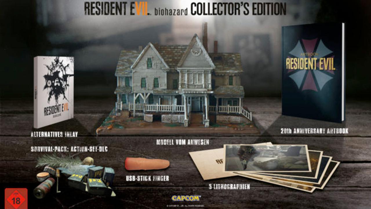 [30/11/2016] Das steckt alles in der Collector's Edition: Ein Artbook, fünf Lithographien, ein Finger-USB-Stick, ein alternatives Inlay, eine Replika des Hauses, ein Survival-DLC-Pack sowie natürlich das Spiel selbst.
