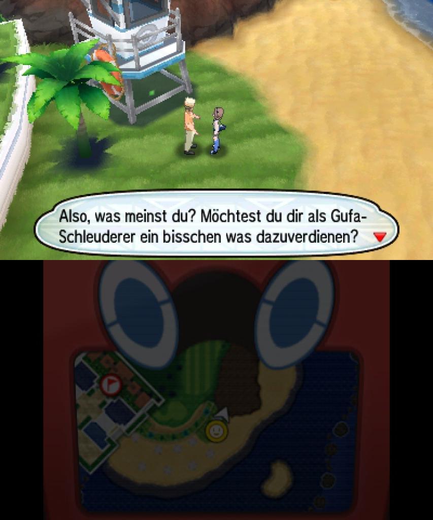 [24/11/2016] Am Strand des Hanohano-Resorts könnt ihr diese Quest annehmen und damit ordentlich Kohle verdienen. 20.000 Pokédollar um genau zu sein.