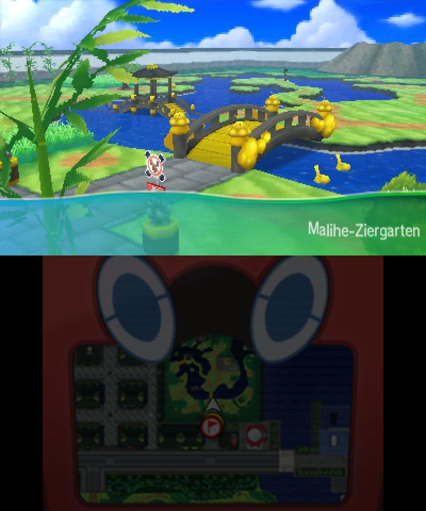 [24/11/2016] In Malihe City angekommen müsst ihr erstmal dem Professor in diesen schönen Garten folgen. Wo aber schon Team Skull wartet.