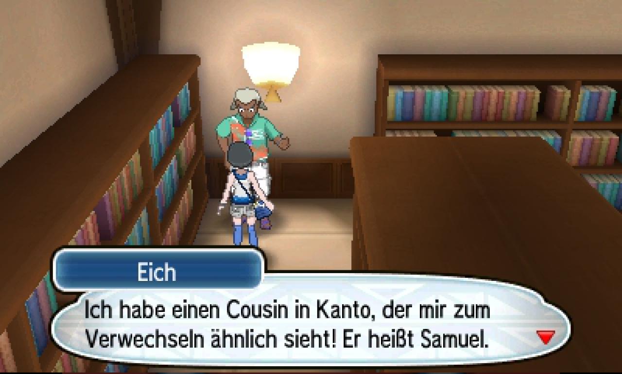 [24/11/2016] Alte Bekannte kehren zurück. Er ist zwar nur der Cousin unsres beliebten Prof. Eichs aber verrät uns, dass er dessen Sohn nach Alola eingeladen hat.