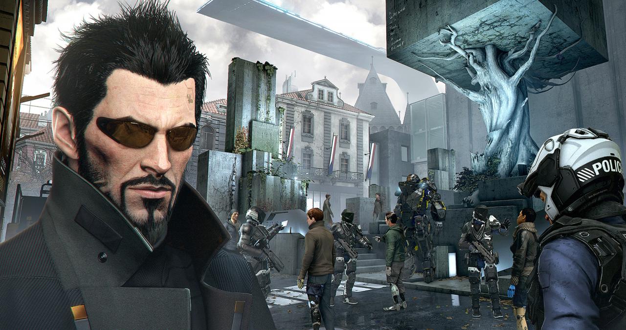 [09/11/2016] Neu in der Gegend: Im Zuge seines Auftrags soll Protagonist Adam Jensen die Filiale der Palisade Bank in einem neuen Stadtviertel Prags infiltrieren. (PC)