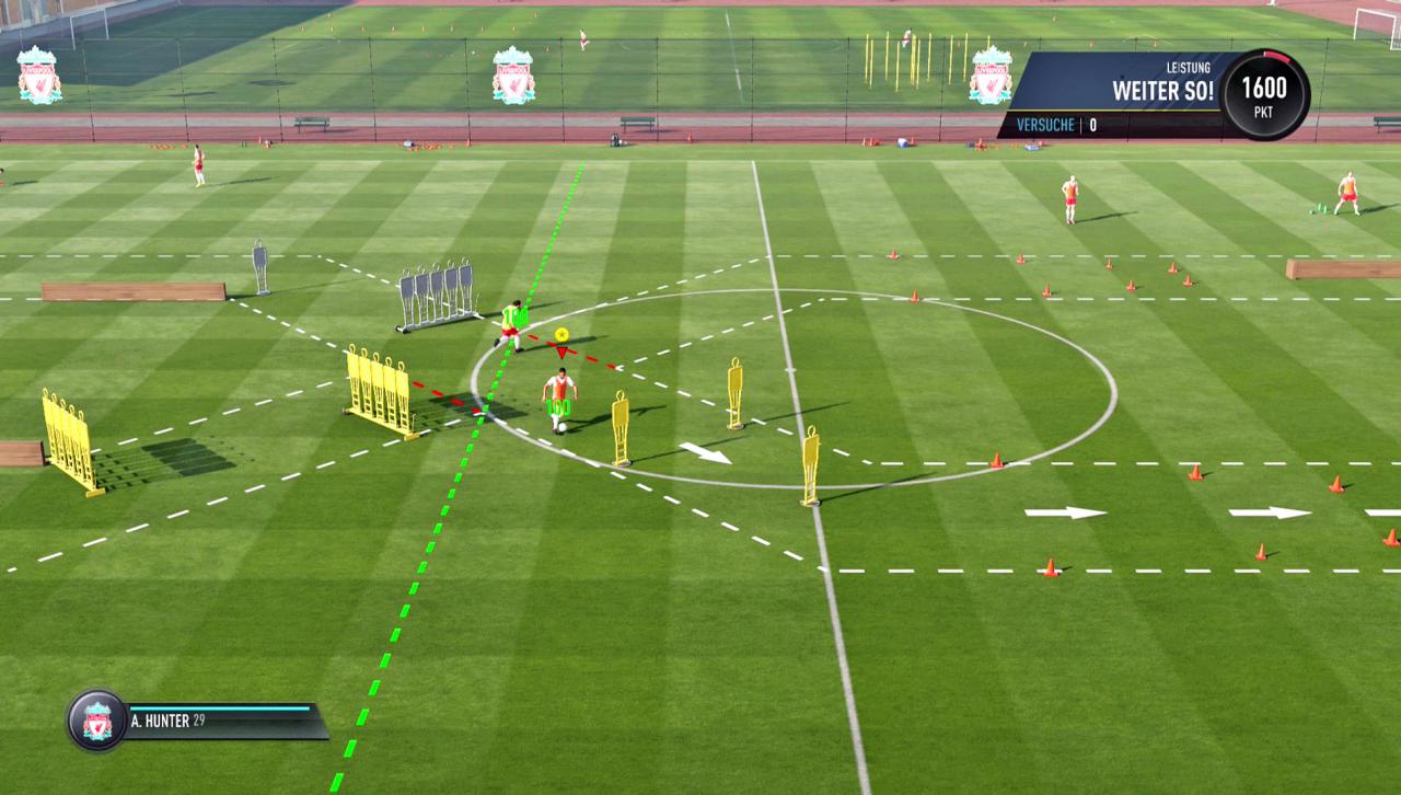 [11/11/2016] Übung macht den Meister: Die Trainingseinheiten sind eine Ecke vielfältiger als bei PES 2017. Da sie auch in den Story-Modus integriert wurden, macht sich dieser sehr gut als Tutorial für FIFA-Neulinge. (PS4)