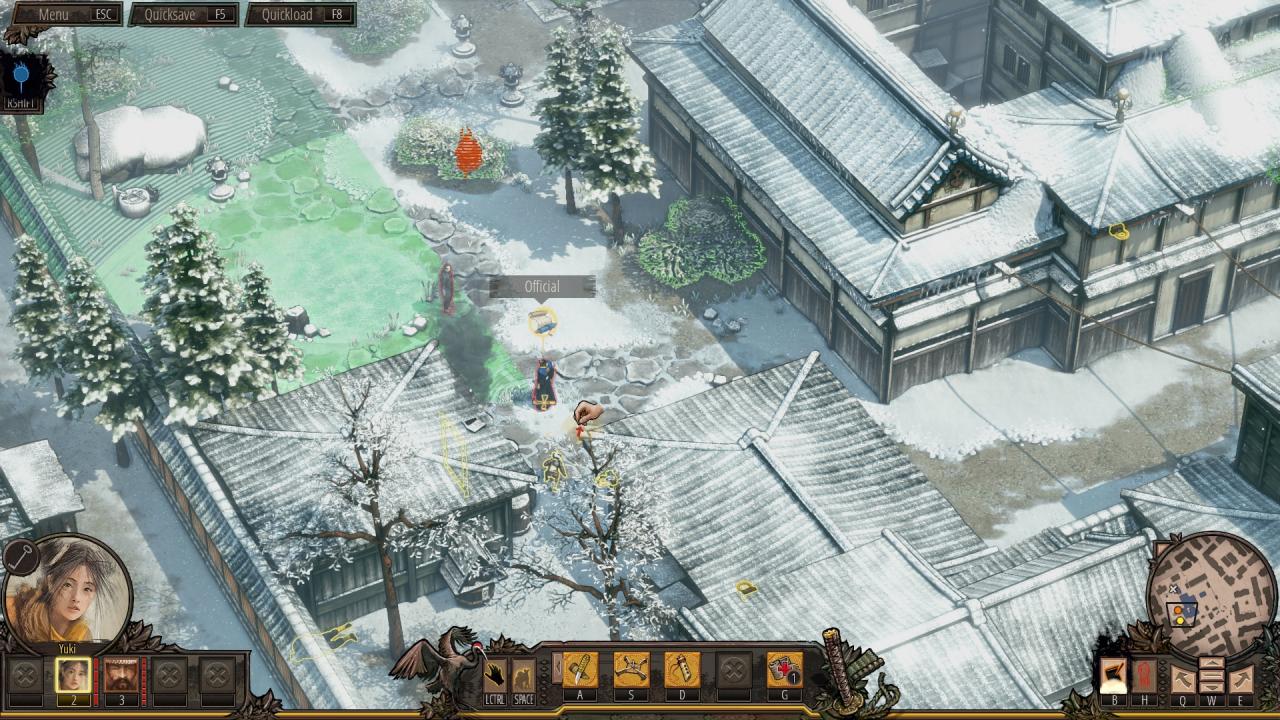 Mission 3: Yuki schleicht sich an die Zielperson an und stiehlt die Dokumente.