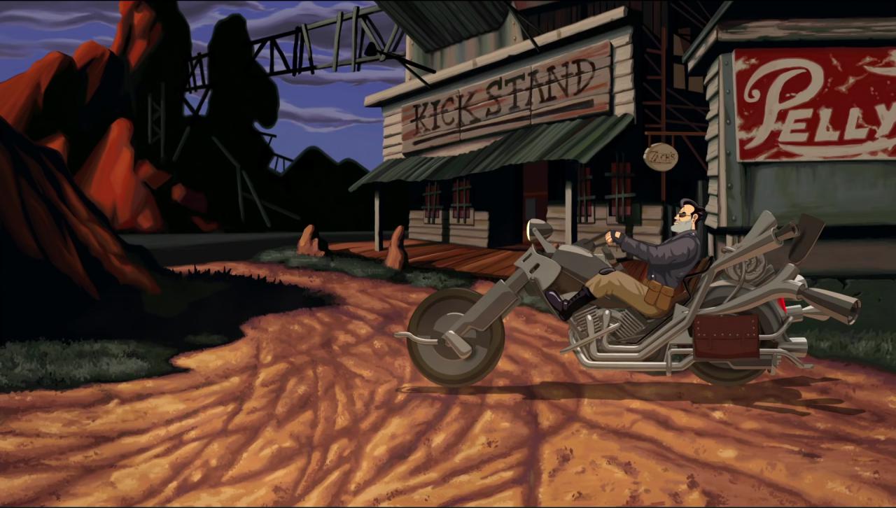 [19/12/2016] Vollgas (Full Throttle) Remastered (PC, PS4, PS Vita, iOS) von Double Fine Productions wurde 2017 veröffentlicht und bietet unter anderem eine bessere Optik. Wie bei den anderen Remaster-Versionen von Double Fine wechselt ihr auf Knopfdruck zwischen alter und neuer Grafik.