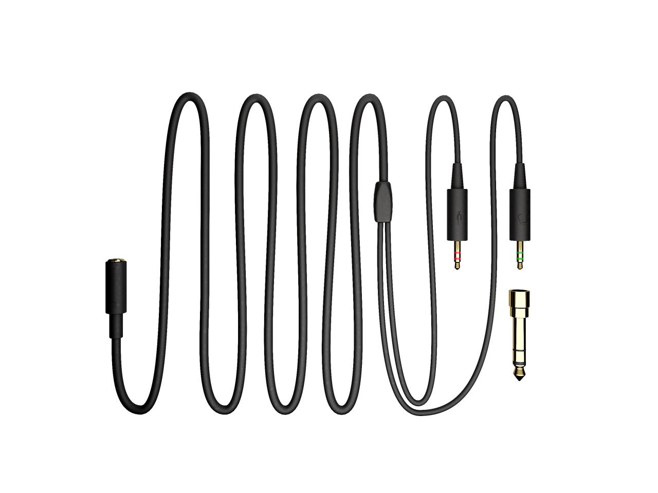 [17/12/2016] Bei diesem Anschlusskabel sieht man, dass es sich am Ende auf zwei analoge 3,5mm-Stecker aufsplittet - je einer für die Kopfhörer und das Mikrofon.