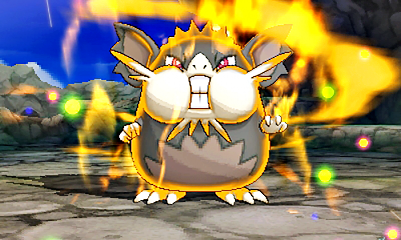 [09/01/2017] Aufgepumpt: Rattikarl und Rattfratz existieren seit den ersten Editionen der Serie, auf Alola sehen die beiden Nager aber anders aus - sie sind dunkler! (3DS)