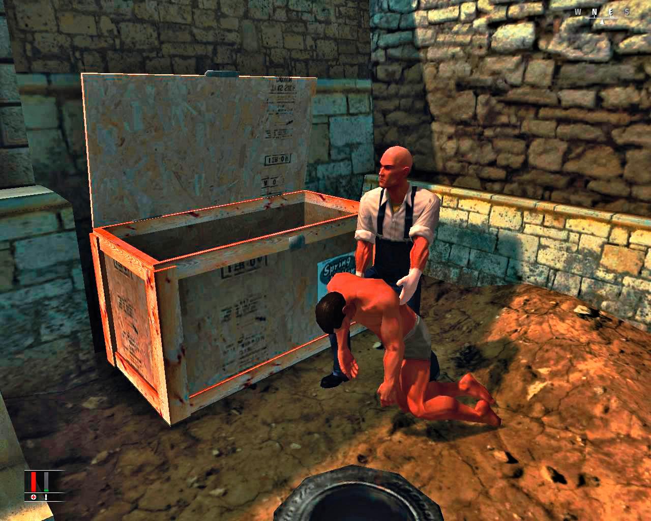 [19/01/2017] Körperentsorgung auf Hitman-Art. Dass überall diese riesigen Kisten herumstanden, hat dem hervorragenden Realismus in Blood Money kaum Abbruch getan.