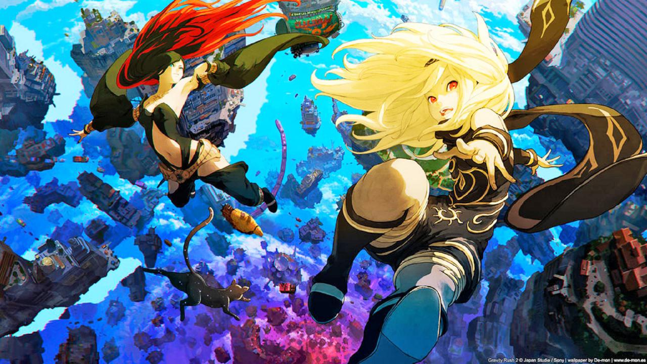 [09/03/2017] Schwerkräftiges Duo: Kat und Raven, die Protagonistinnen aus Teil 1 spielen auch in Gravity Rush 2 die Hauptrolle. Ihr steuert die Heldin Kat, rechts im Bild. (PS4)