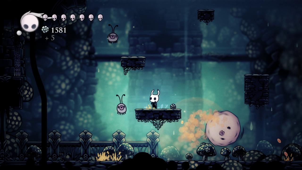 Trotz des oft niedlichen Gegnerdesigns ist Hollow Knight ein ernstes Spiel mit beklemmender Atmosphäre.