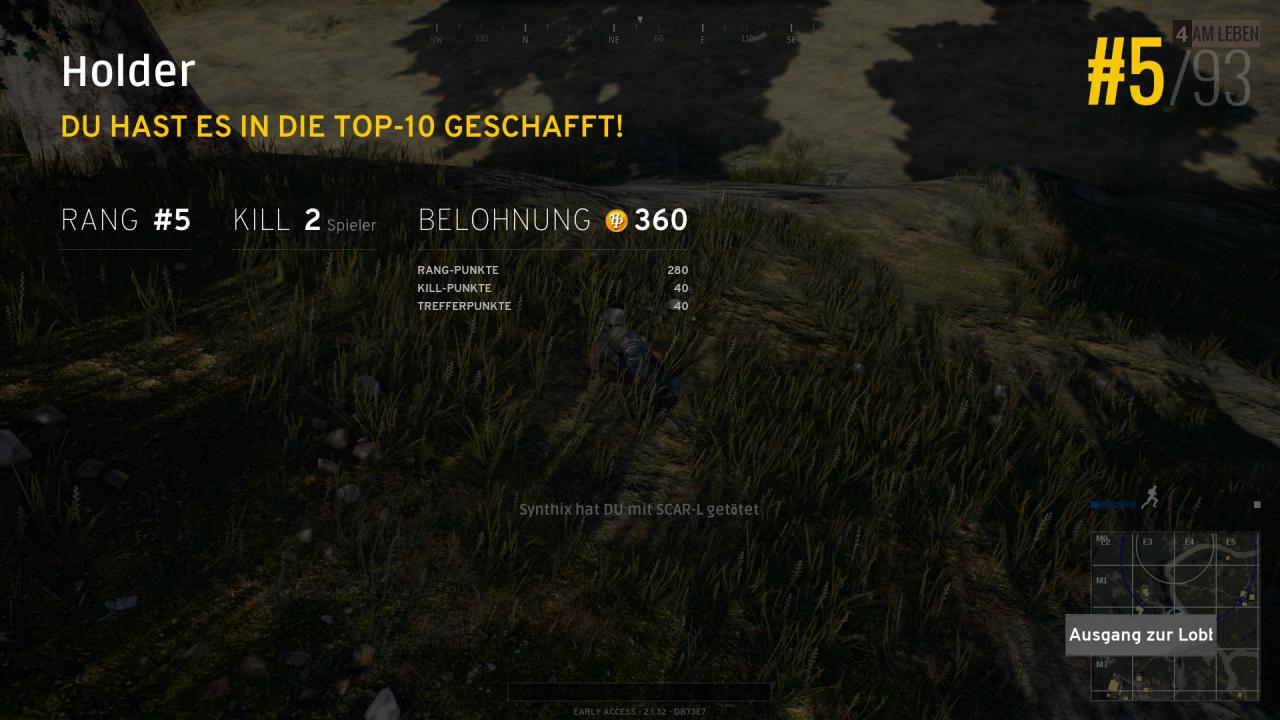 [27/03/2017] Sehr cool: Wir müssen nicht wie Berserker auf Crack auf Kills aus sein. Eine gute Strategie und kalkuliertes Risiko können uns auch in die Top 10 bringen.