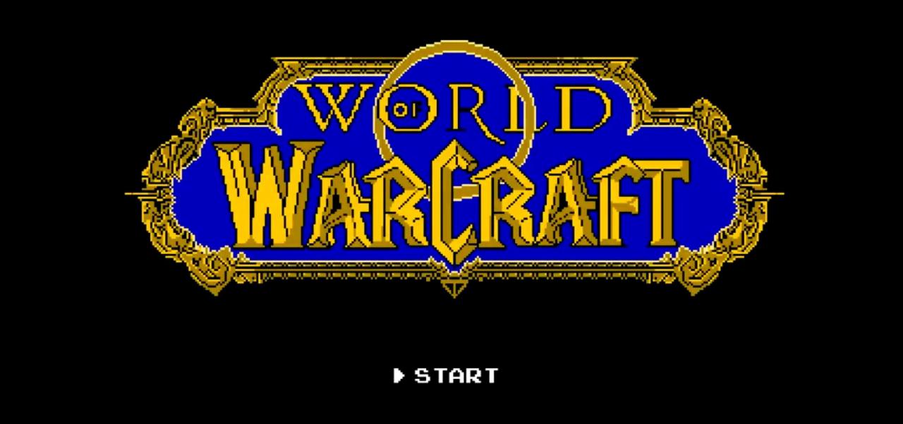 World of Warcraft: NES Startbildschirm