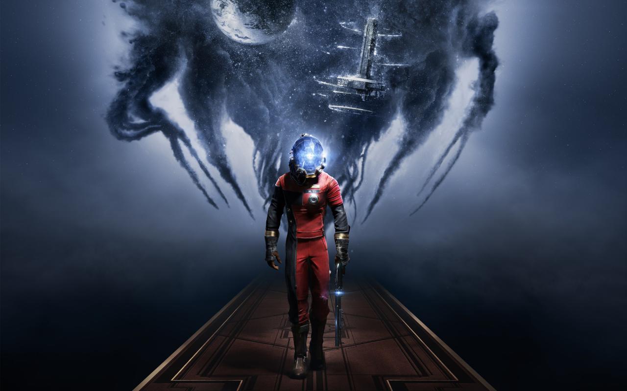Die Hauptfigur im Cover-Artwork aus Prey (2017).