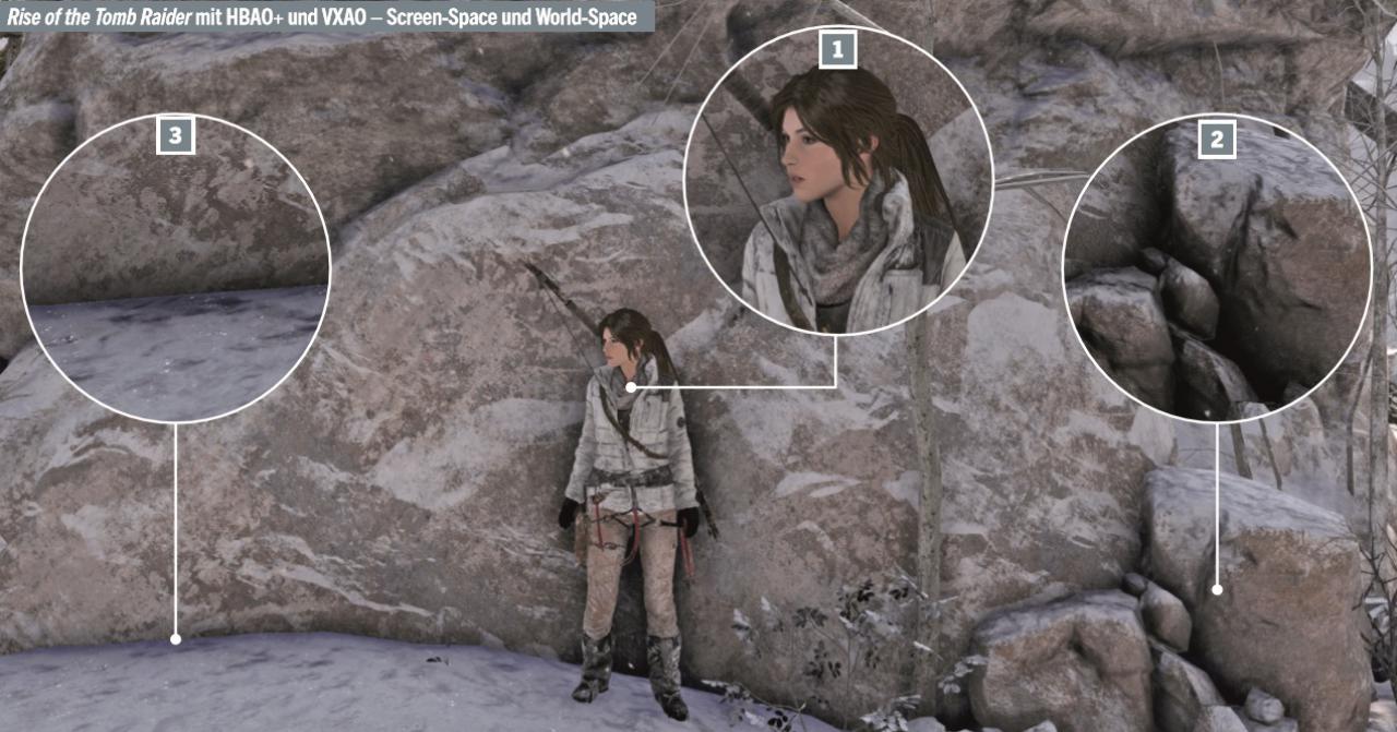 [04/05/2017] Rise of the Tomb Raider mit HBAO+ und VXAO - Screen-Space und World-Space.