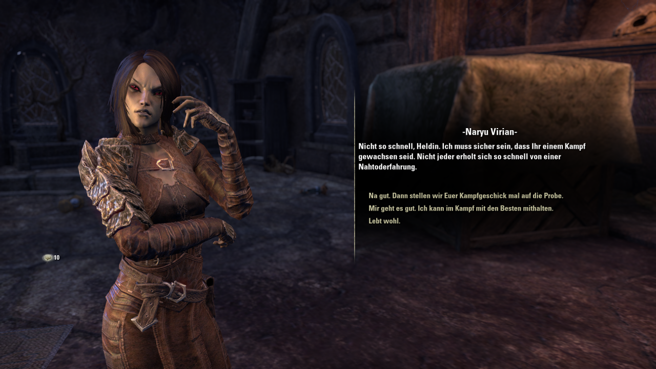Welche Pläne Naryu Virian verfolgt, wissen wir noch nicht. Immerhin steht sie uns mit Rat und Tat im Tutorial zur Seite.