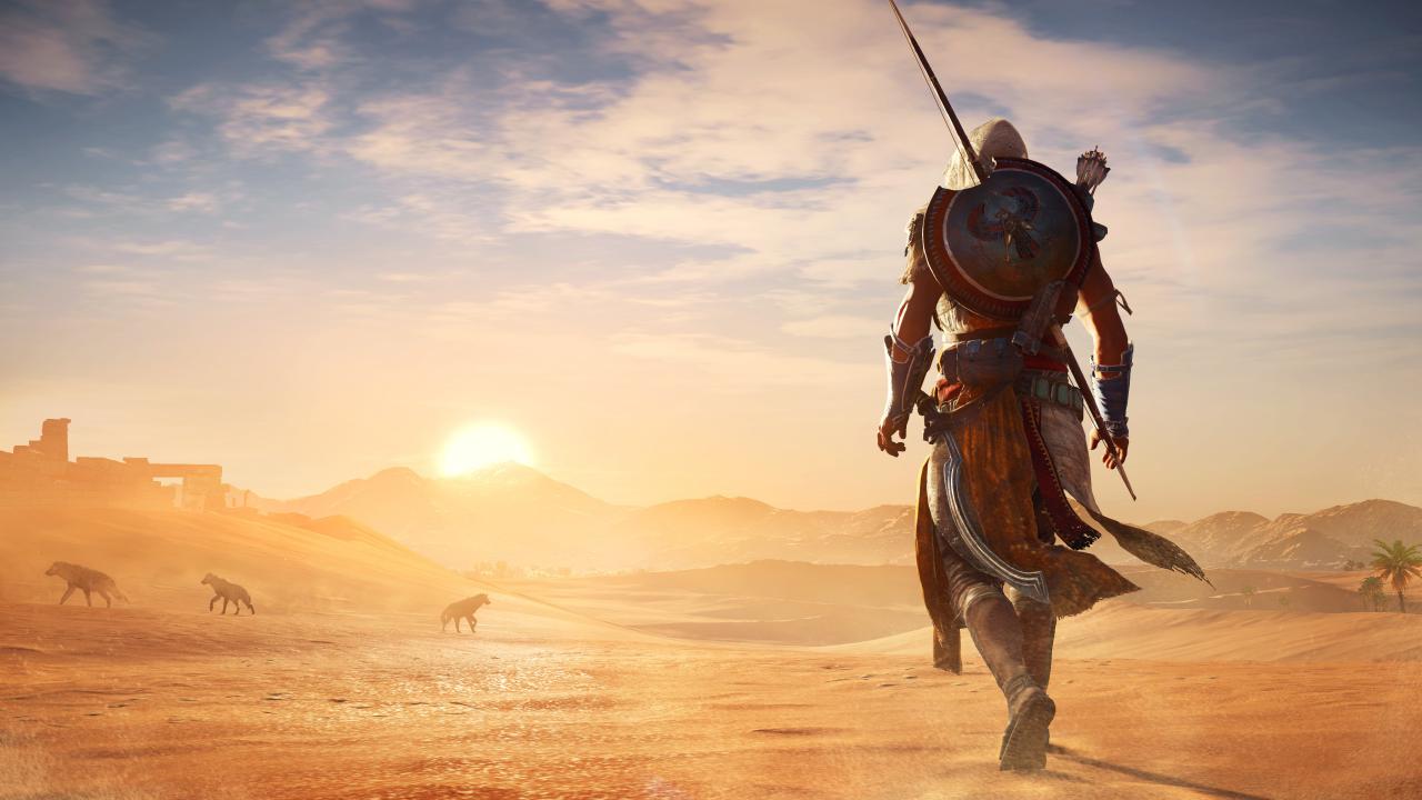[12/06/2017] Große Weite: Die ägyptische Origins-Wüste ist wahrlich ­riesig. Hier droht Bayek auch der Hitzetod. Wer keinen Schatten sucht, hat ausgemeuchelt. (PC)