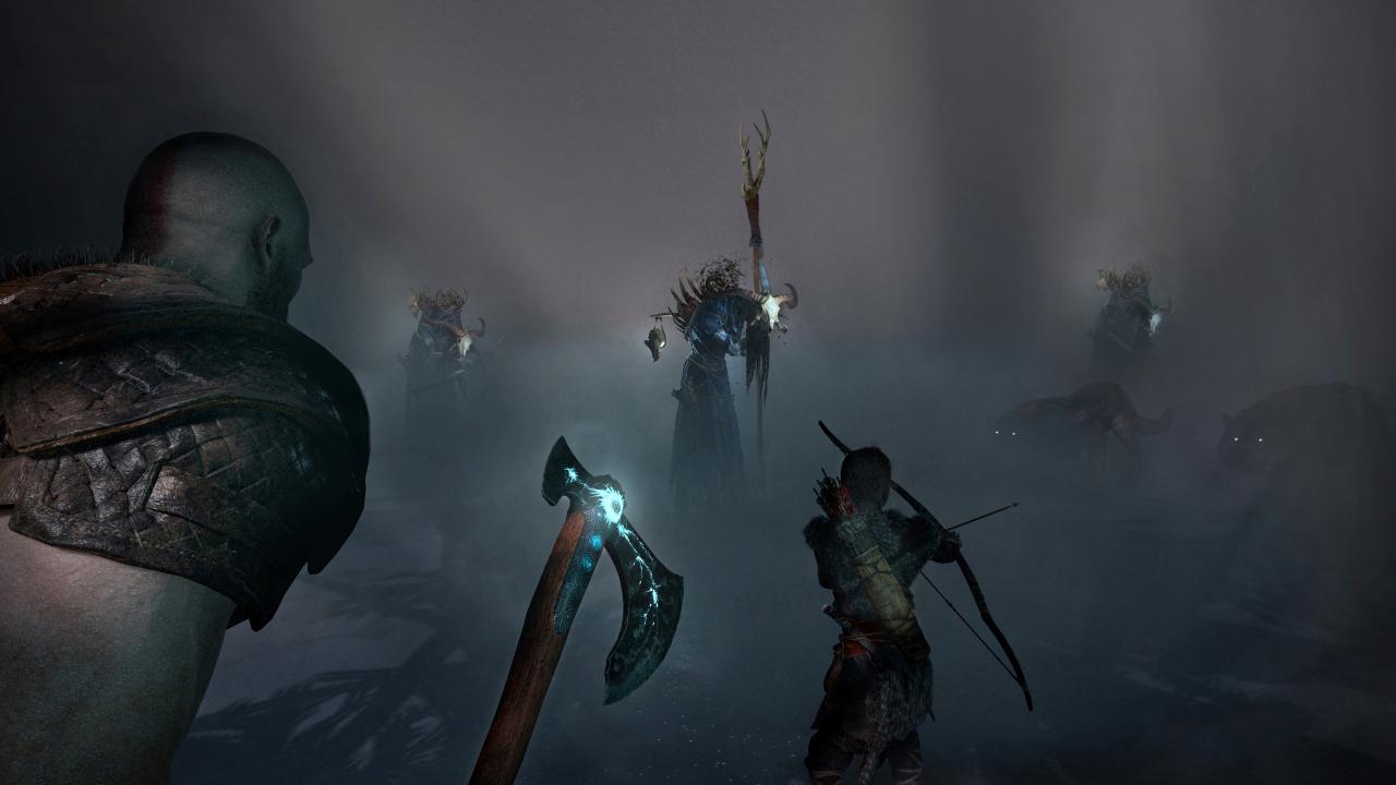 [14/06/2017] Vater und Sohn: Atreus unterstützt seinen Daddy per Pfeil und Bogen. Auch die Ausrüstung des Sprösslings lässt sich mit der Zeit verbessern. (PS4)